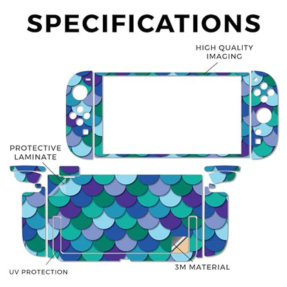 Gaming Skin Compatible with Nintendo Switch 2 Console Only - Blue Scales - Premium 3M Vinyl Protective Wrap Decal Cover - Easy to Apply | Crafted in The USA by MightySkins - color: Blue Scales, size: Switch 2 Console Skin Only, style: Matte Finish