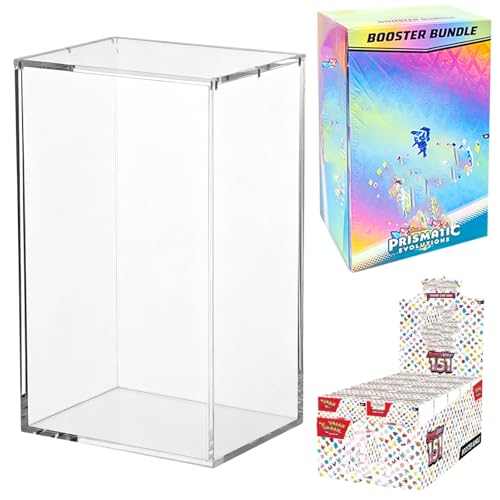 Acrylic Magnetic Display Case for Booster Bundle(10 Bundle) Build & Battle Plastic Display Box (NOT for NEW Booster), Duty Dust Resistant Protector Case with Lid Compatible with Ultimate Collectible