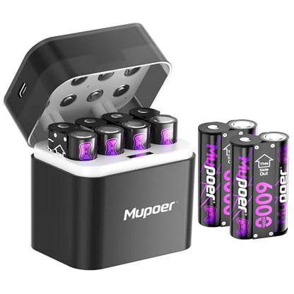 Rechargeable AA Batteries Lithium 12x3000mWh,Xbox Controller Battery Pack 6x6000mWh,1.5V Rechargeable Double A Battery,Long Lasting Lithium Battery with Box for Xbox Series X/S,One X/S,Elite,Blink - size: 3000mWh 12AA Design for XBox