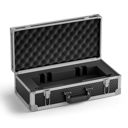 Phenyx Pro Large Size Carrying Case, Customizable Pre-Diced Foam, Aluminum Alloy Sturdy Build, Suitable for Wireless Mic System Storage & Camera Gear Transportation - size: Large (20.3×10×5.9 Inch)