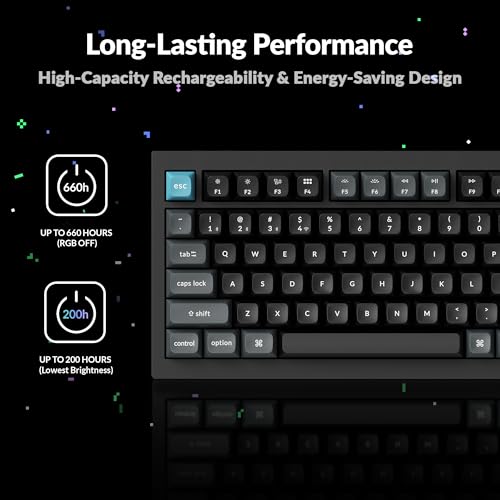 Keychron Q1 Ultra 8K 75% Wireless Mechanical Keyboard, Aluminum Hot-Swappable RGB, Banana Switch, 82 Keys, 600h Battery Life, 2.4GHz/Bluetooth/Wired, ZMK Programmable, Mac Windows Linux – Black - color: Keychron Silk POM Switch - Banana