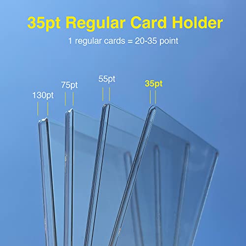 35pt Top Loaders for Cards, 3x4 Regular Holder with Protective Film, Toploader Card Protectors Hard Plastic, 25-Count - size: 3x4 35PT Top Loaders