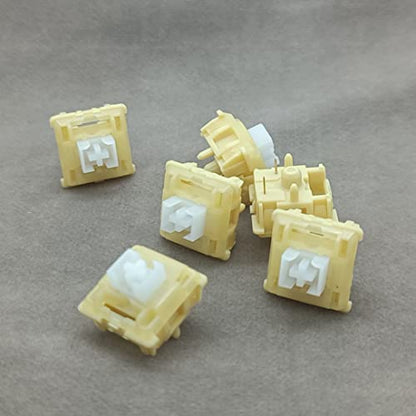 Tecsee Mechanical Keyboard Silent Shaft Switch Lubricated, Silent Linear Low Profile Yellow Medium Switch for Tablet Notebook Desktop Computer Peripheral Keyboard(70PCS Linear) - color: Linear