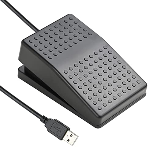 iKKEGOL Upgraded USB Foot Switch Single Pedal Mechanical Control Footswitch Map Mouse Keyboard Hotkey Combination Key Press Simulator Program Page Turner Game Transcription HID