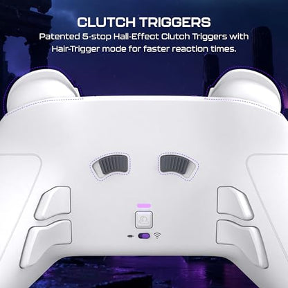 Turtle Beach Victrix Pro BFG Reloaded Wireless Gaming Controller for PS5 | PS5, PS4, PlayStation, PC, Modular, Fightpad Module, Hall-Effect Sticks, Triggers, 4 Remappable Buttons, Esports, White - color: White