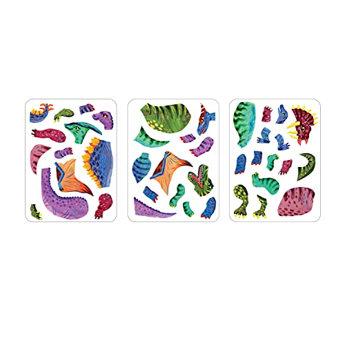 Mudpuppy Dino Mix-Up – Magnetic Build-It Travel Friendly Game with Illustrated Prehistoric Background Scenes Including 2 Dino Characters and Over 40 Mix and Match Magnets for Children Ages 4 and Up - style: Dino Mix-Up
