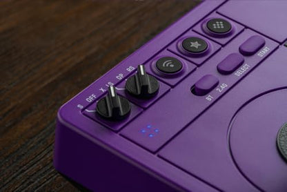 8BitDo Arcade Stick for Switch 2, Switch and Windows PC, Purple | Bluetooth, 2.4G Adapter and Wired USB-C, Dynamic Button Layout, Macro Buttons, Turbo Functionality, Tempered Glass Faceplate