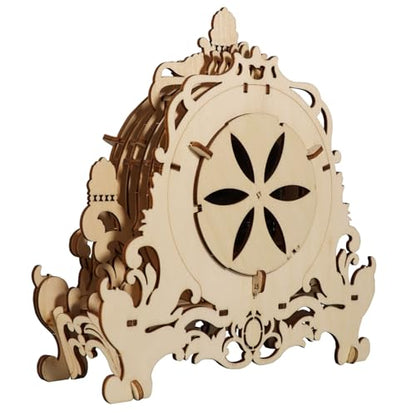 Music Park 3D Wooden Puzzle Clock Model Kits Building Kits Desktop Clock DIY Architectural Building Blocks Creative Gift Home Decor for Family | DIY desktop clock model building kit. Architectural design craft kits for adults. Home decoration and gift. -