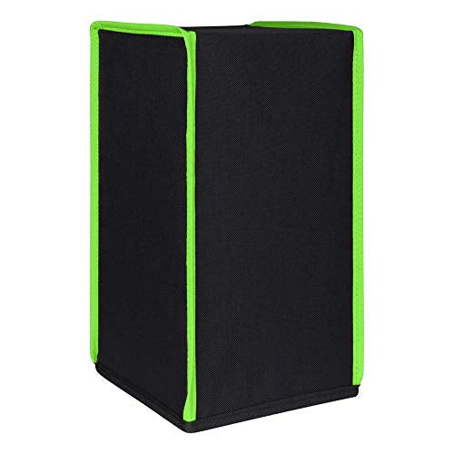 PlayVital Black Nylon Dust Cover for Xbox Series X Console, Soft Neat Lining Dust Guard, Anti Scratch Waterproof Cover Sleeve for Xbox Series X Console - Neon Green Trim - color: Neon Green Trim