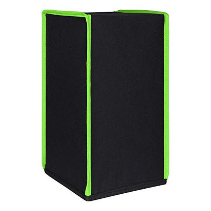 PlayVital Black Nylon Dust Cover for Xbox Series X Console, Soft Neat Lining Dust Guard, Anti Scratch Waterproof Cover Sleeve for Xbox Series X Console - Neon Green Trim - color: Neon Green Trim