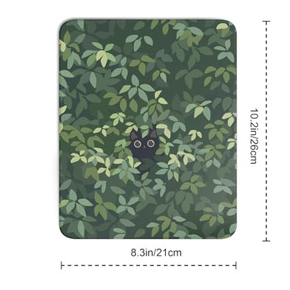 Anime Black Cat Square Mouse Pad,Cute Cat Mouse Pads for Wireless Mouse Desk Accessories,10"X8"Travel Mousepad with Non-Slip Rubber Base, Stitched Edge Mouse Pads for Desk,Computers,Laptop,Office Home - color: S-12