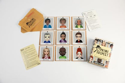 Prime Suspect Logic Game with 45 Case Cards | Single Player or Group Play | Ages 8+ | Compact Brain Teaser Game | Detective Game (Prime Suspect: Original)
