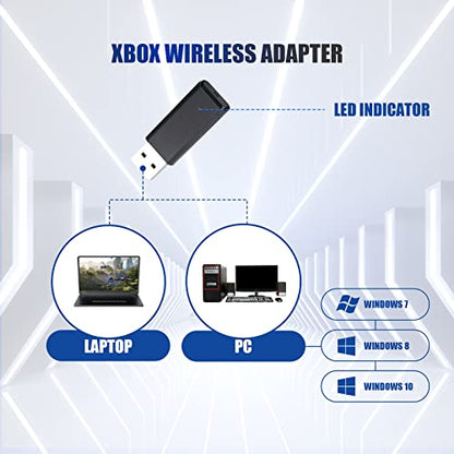Xbox Wireless Adapter for PC & Controller-Compatible with Xbox One, One X/S | Compatible with Xbox One, One X|S, Elite, Series X|S