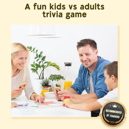 Who Knows More? Kids or Adults, The Ultimate Trivia Game for Families | Fun Family Game for All Ages Including Kids, Teens and Adults, See Who is Smarter in the Best Card Game for Family Game Night