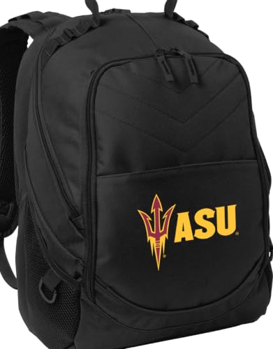 ASU Backpack Official Arizona State Laptop Computer Bag (Black - ASU Logo) - color: Black - Asu Logo