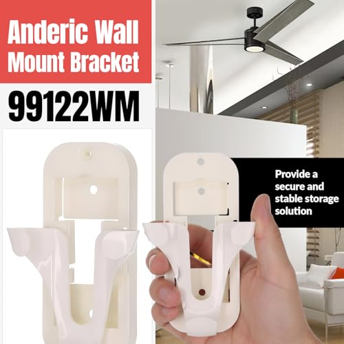 Anderic Wall Mount Bracket for Hunter 99122, 99123, RAN003, K047402 and Other Same Style Handheld Remote Control transmitters - 99122WM - White