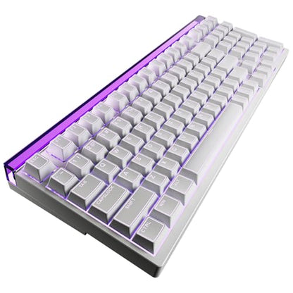 ZORNHER ZH99HE Mechanical Gaming Keyboard, Full Size White Gaming Keyboard with Creamy Switch,Soft RGB Backlit Light Box,Adjustable Actuation & Rapid Trigger, Hall Effect Technology - color: White Moonlight, size: Magnetic Switch