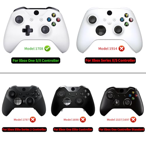 eXtremeRate Green Soft Touch Front Housing Shell Case for Xbox One S/X, Comfortable Replacement Kit Faceplate Cover for Xbox One Wireless Controller Model 1708 - Controller NOT Included - color: Green