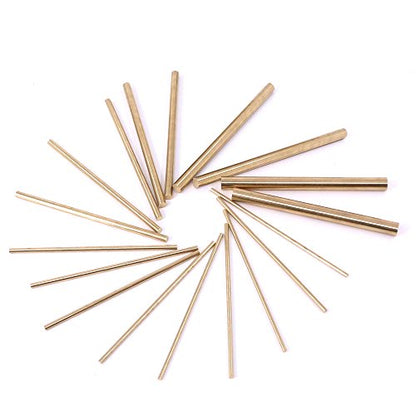 Swpeet 18Pcs Assorted Brass Solid Round Rod Lathe Bar Stock Kit, Diameter 2mm-8mm Length 100mm, Perfect for Various Shaft, Miniature Axle, Model Plane, Model Ship, Model Cars