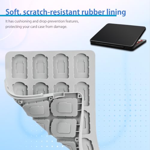 ONETIAOLONG Switch Game Case Holder for Switch 2 & OLED & Lite with 32 Cartridge Slots and 32 Micro SD Card Storage with Magnetic Closure,Protective Hard Shell for Easy carrying (Black, 32-slots) - size: 32-slots