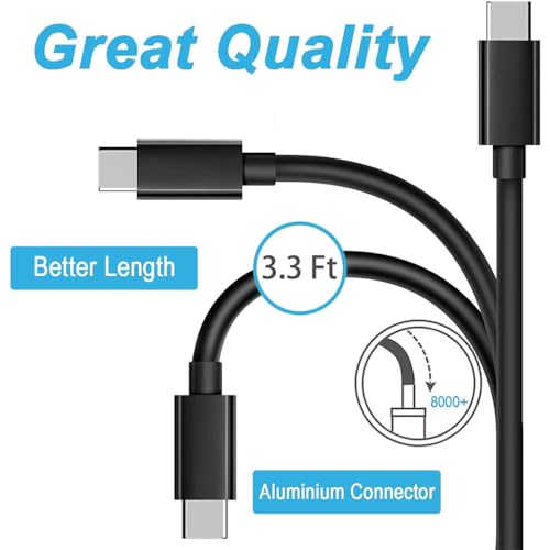 Replacement Samsung Smart tv Remote Control Charger Cord, USB C Charging Cable Adapter for Samsung Frame tv Remote, Solar Cell Voice/QLED Control (3.3FT)