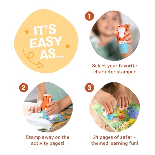 Melissa & Doug Sticker Wow!™ 24-Page Activity Pad and Sticker Stamper, 300 Stickers, Arts and Crafts Fidget Toy Collectible Character – Tiger - for Kids Ages 3+ - FSC Certified - color: Tiger, size: Single