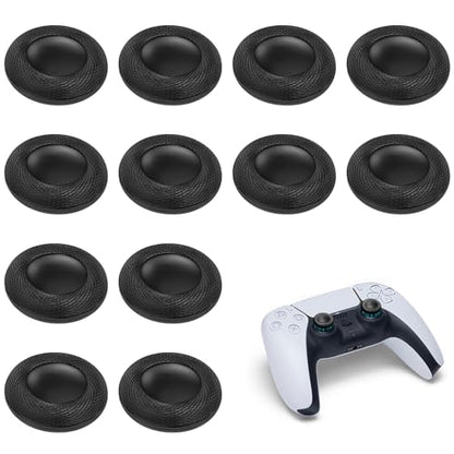 Controller Thumb Grips Replacement Caps, for PS4/PS5 Controller 12 Pack, Premium Joystick Caps for Enhanced Grip and Precision, Anti-Fingerprint, Anti-Slip, Anti-Scratch (Black)