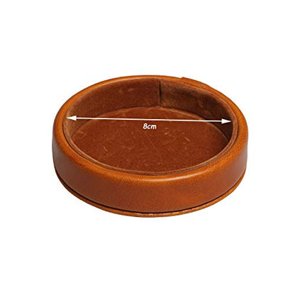 Leatherette Dice Cup with Lid Includes 6 Dices, Velvet Interior Quiet in Shaking for Liars Dice Farkle Yahtzee Board Games, Brown - color: Brown-1