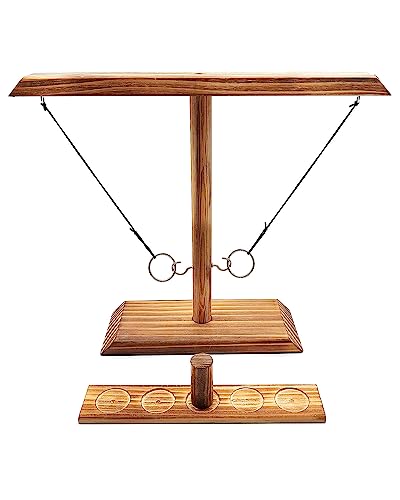 Ring Hook Games for Adults,Hook and Ring Game,Yard Games,Patio Decor,Wooden Hook and Ring Game for Bars,Home,Party,15.5" X 13" Large Size. - size: Large-L