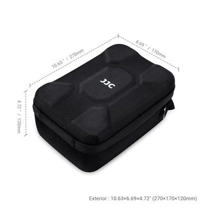 JJC Hard Camera Case Bag for Canon Rebel T7 EOS R5 R6 Sony A7 V IV w/Lens | Waterproof EVA Shell, Includes Two Removable Drivers & Shoulder Strap, Dual-Zippered Closure, Mesh Pocket, Travel Friendly