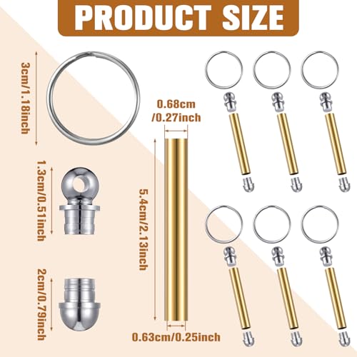 XunYee 12 Pcs WoodTurning Keychain Kit Woodturning Project Kit Wood Turning accessories Mandrel Woodturning keychain for Carpentry woodworker gift (Sliver) - color: Sliver