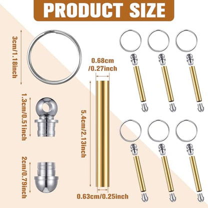 XunYee 12 Pcs WoodTurning Keychain Kit Woodturning Project Kit Wood Turning accessories Mandrel Woodturning keychain for Carpentry woodworker gift (Sliver) - color: Sliver