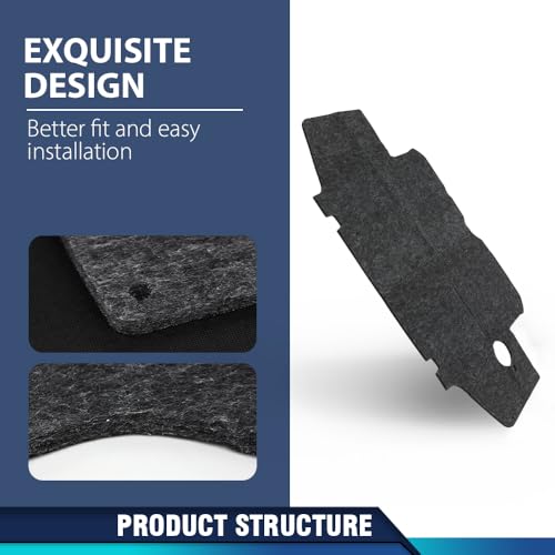 PIT66 Hood Insulation Pad Compatible with Toyota Tacoma 1995-2000 - style: 1995-2000 Toyota Tacoma