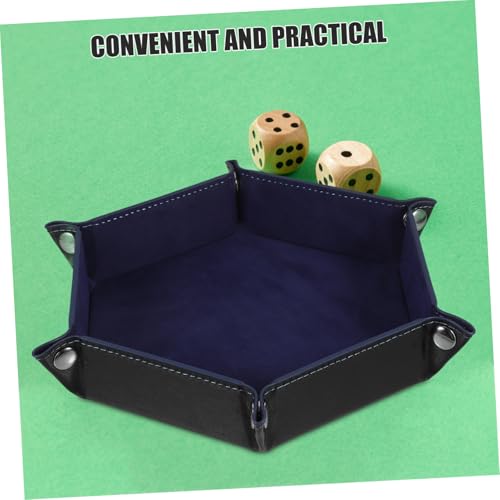 Kisangel Folding Pu Dice Tray Storage Box for Tabletop Games Dice Holder Design