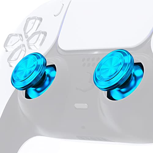 eXtremeRate Custom Blue Metal Thumbsticks for PS5 Controller, Replacement Aluminum Analog Stick Joystick for PS4 Controller - color: Blue