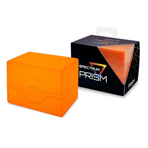 BCW Spectrum Prism Deck Case - Sunset Orange - 1 ct | Secure Snap Closure Card Deck Case | Fits 100 Double-Sleeved Cards | Trading Card Deck Storage Ideal for Magic the Gathering, Pokemon, and More - color: Sunset Orange, size: 1 Pack
