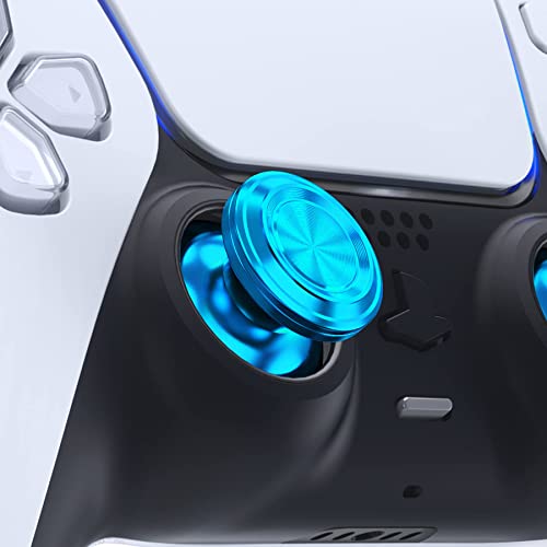 eXtremeRate Custom Blue Metal Thumbsticks for PS5 Controller, Replacement Aluminum Analog Stick Joystick for PS4 Controller - color: Blue