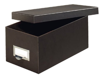 Globe-Weis/Pendaflex Fiberboard Index Card Storage Box, 3 x 5 Inches, Solid Black (3X5BLA) - color: Solid Black, size: 3 x 5