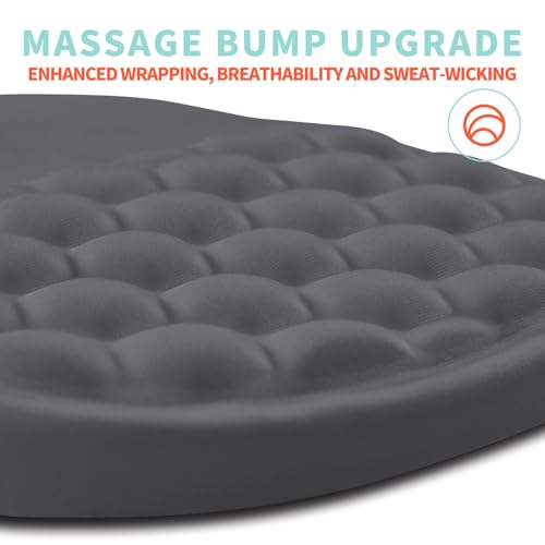 Ergonomic Mouse Pad Wrist Support with Memory Foam Massage Bulge, Carpal Tunnel Pain Relief Mousepad Wrist Rest for Mouse(12x8 inch, Dark Grey) - color: Kg018-dark Grey