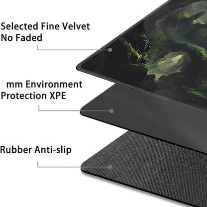 for MTG Game Playmat - 24 x 14 inches with Dices and Storage Bags, Non-Slip Base for TCG and Board Game Card Mats, Trading Card Games Mat, Ancient Ruins City Pattern Collectible Card Playmats - color: Jv-playmat-p7-1-g182