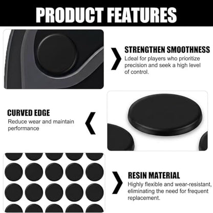 160 Pcs Mouse Slider Pads Replacement, PTFE Glide Dots 6mm and 7mm Universal Mouse Skates for Gaming Mouse and Office Mice, Smooth Glide Upgrade Compatible with Cloth or Hard Mousepads (Black) - size: Dia 6mm/7mm Black