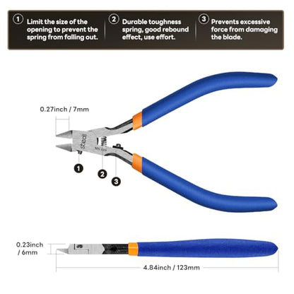 stedi Model Nipper, Sprue Cutter with Ultra-thin Single-Blade and Stiff Spring Hobby Nippers for Gundam Repairing Plastic Model and Miniature Model, Orange | Stiff Spring , Hobby Nippers for Gundam Repairing Plastic Model and Miniature Model - style: Sing