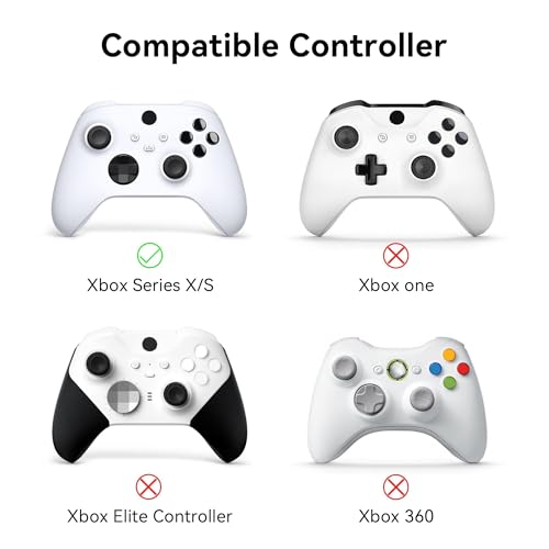 GeekShare Cat Paw Controller Skin Grips Set Anti-Slip Silicone Protective Cover Skin Case Compatible with Xbox Series X Controller with 2 Thumb Grip Caps and 1 Sticker (Pink) - color: Pink