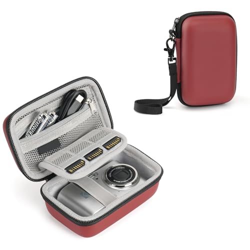 Digital Camera Case Compatible for KODAK PIXPRO FZ45-BK/FZ55 | Travel Friendly Design, Stores Camera & Small Accessories, Compatible With CAMKORY DC403 & STUOGYUM DC402-AF, Red - color: Red