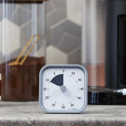 Time Timer MOD 60-Minute Visual Timer, Home Edition, Silent Operation, Study Tool for Homeschool and Office Use (Pale Shale) - color: Pale Shale, style: Timer