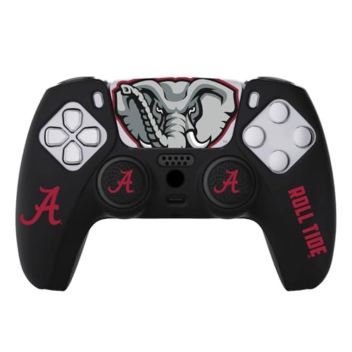 Silicone Gaming Cover Compatible with PS5 Controller - Officially Licensed University of Alabama Crimson Tide Night Design - color: Night-N1