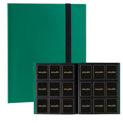 Card Binder 9 Pocket Storage 360 Card Binder,Trading Card Binder (Green) | Senior and Sturdy Side-Loading Album,Intended For YuGiOh,MTG, TCG,Game Cards & Baseball Card Binde - color: Green