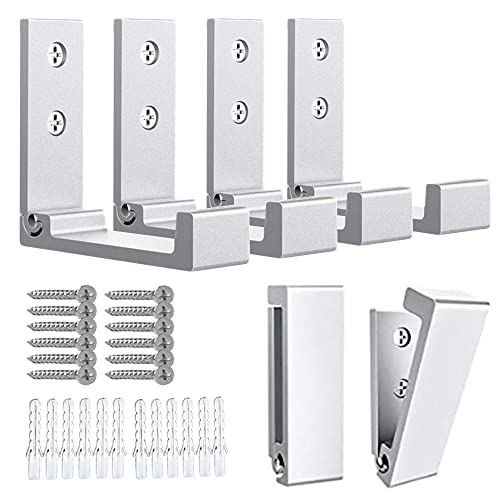 OHIYO 6Pcs Foldable Hooks for Hanging Coat & Bags & Hat & Key Wall Mounted Heavy Duty Aluminum Alloy Folding Coat Hooks with 12pcs Screws for Headphones Holder or Wall Hanger Hook(Matte Silver) - color: Silver 6 Pack