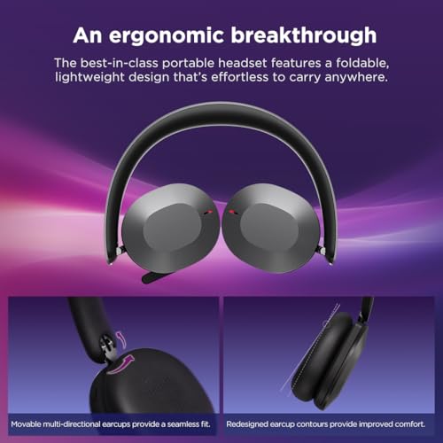 Lenovo ThinkPad Dual Mode Wireless ANC Foldable Headset 8550 (Aura Edition) – Sound by Bose, AI Noise Cancelling Mic, Microsoft Teams Certified, Bluetooth 5.3 - color: Thunder Grey, size: 2.20