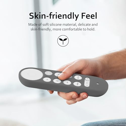 LEFXMOPHY Case for Google TV Streamer 4K Remote Cover 2024 Silicone Protective Sleeve - Grey - color: GREY